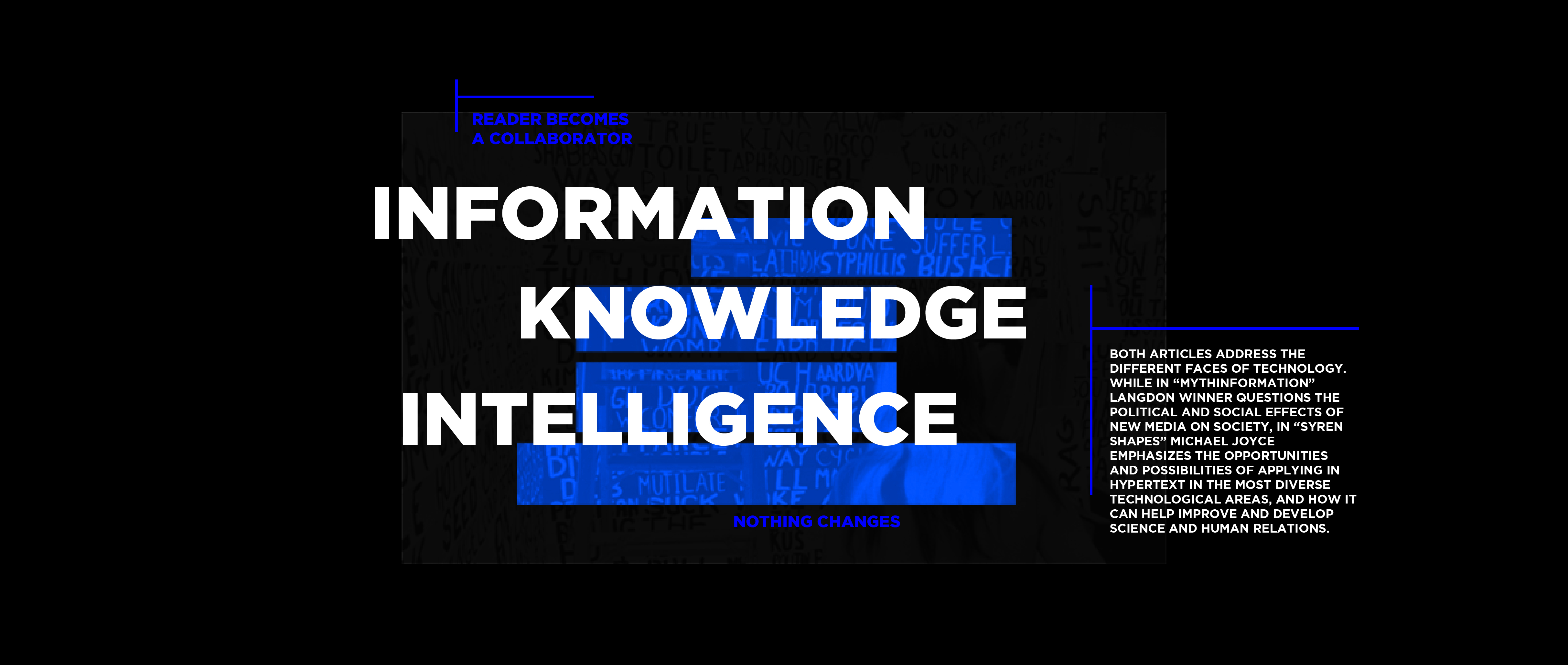Information, knowledge, intelligence